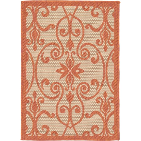 Unique Loom Gate Outdoor Vintage Geometric Area Rug or Runner