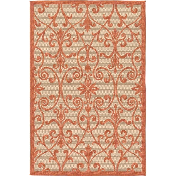 Unique Loom Gate Outdoor Vintage Geometric Area Rug or Runner