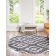 thumbnail image 1 of Unique Loom Cherokee Collection Area Rug - Gatlinburg (4' Round Blue Gray/White), 1 of 7