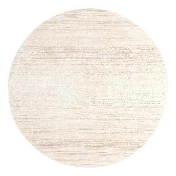 Unique Loom Gemstone Collection Area Rug - Topaz (10' 2" Round Ivory/Brown)