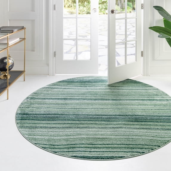 Unique Loom Gemstone Collection Area Rug - Topaz (3' 3" Round Green/Olive)