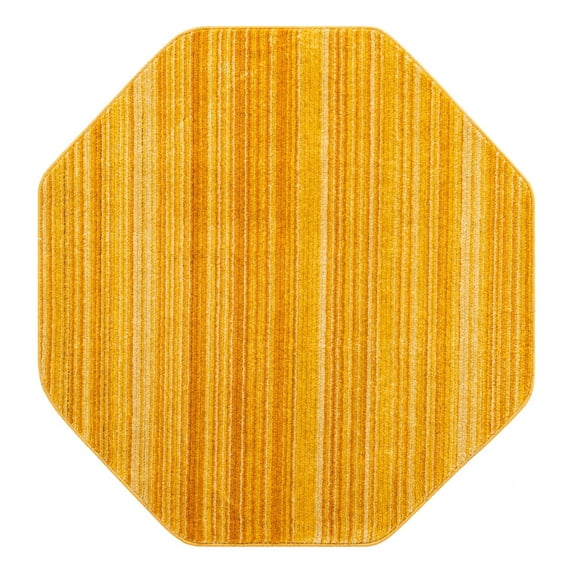 Unique Loom Gemstone Collection Area Rug - Topaz (4' 1" Octagon Yellow/Orange)