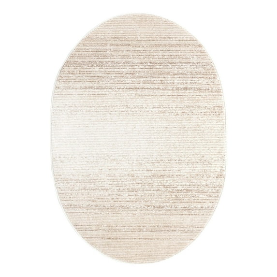Unique Loom Gemstone Collection Area Rug - Topaz (4' 1" x 6' 3" Oval Ivory/Brown)