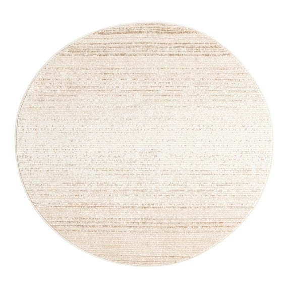 Unique Loom Gemstone Collection Area Rug - Topaz (5' 3" Round Ivory/Brown)