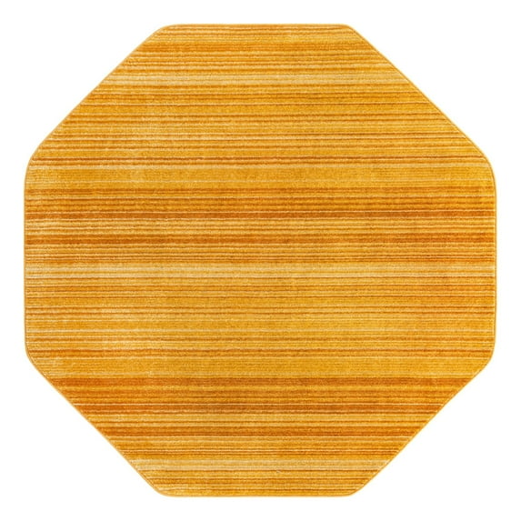 Unique Loom Gemstone Collection Area Rug - Topaz (7' 3" Octagon Yellow/Orange)