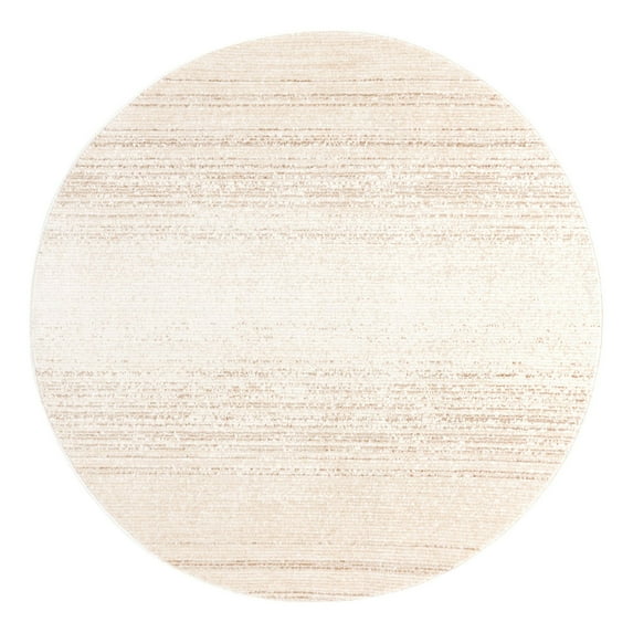 Unique Loom Gemstone Collection Area Rug - Topaz (7' 3" Round Ivory/Brown)