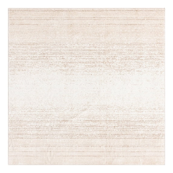 Unique Loom Gemstone Collection Area Rug - Topaz (7' 3" Square Ivory/Brown)