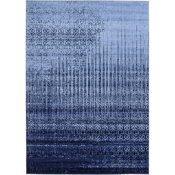 Unique Loom Geometric Modern Area Rugs, Blue