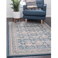 thumbnail image 1 of Unique Loom Salzburg Collection Area Rug - Kasern (5' 1" x 8' Rectangle Light Blue/Gray), 1 of 8