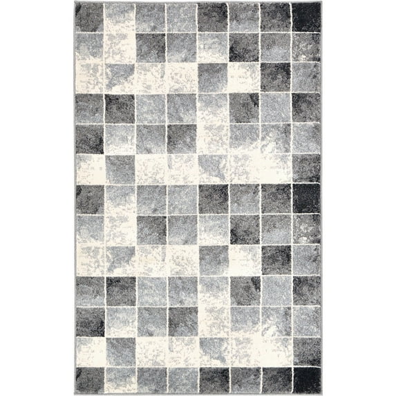 Unique Loom Geometric Modern Area Rugs, Gray