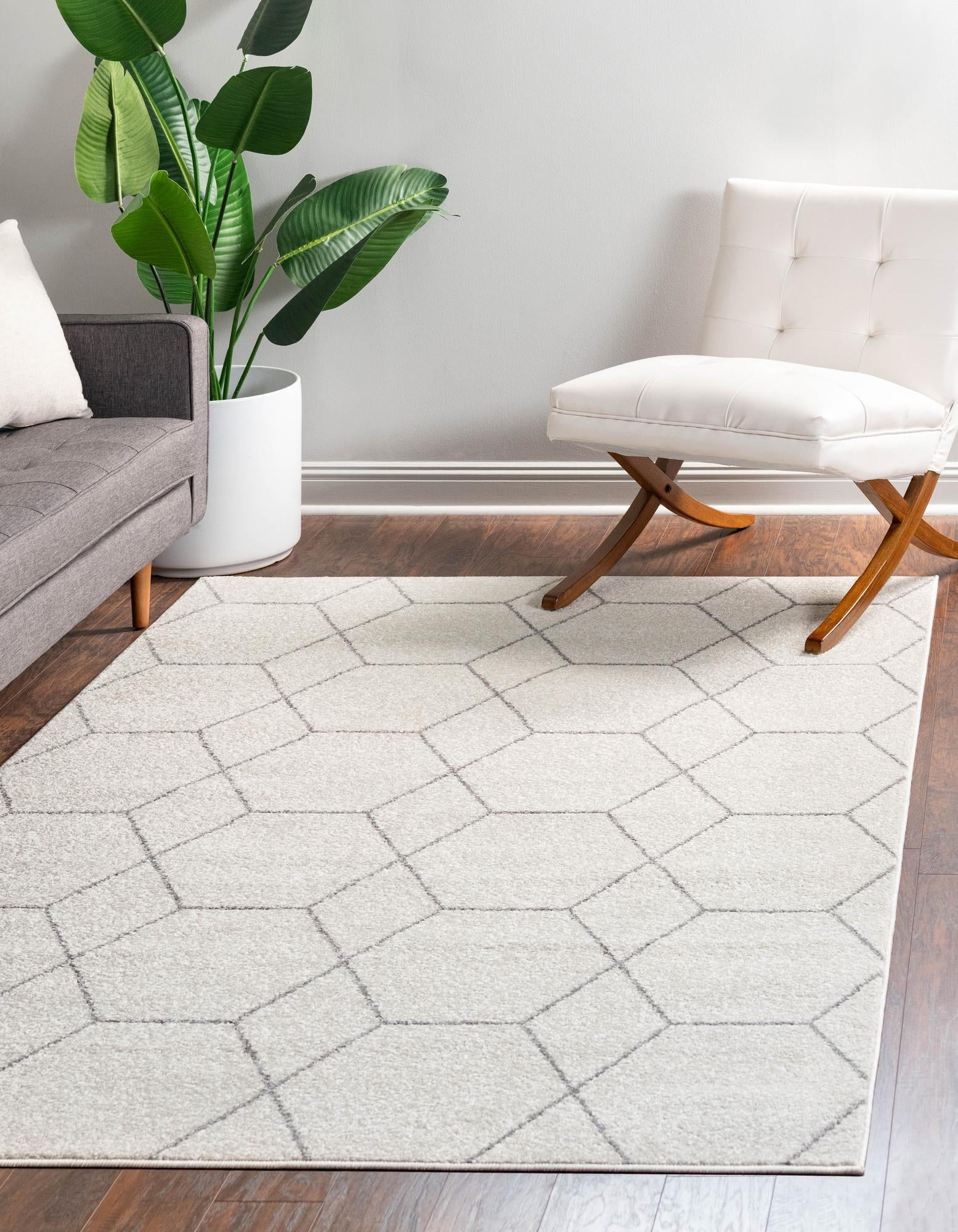 Trellis Grey 2 ft. 6 in. x 4 ft. Accent Rug