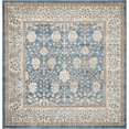 thumbnail image 1 of Unique Loom Gneis Salzburg Rug Light Blue/Gray 5' Square Floral Traditional Perfect For Dining Room Living Room Bed Room, 1 of 6