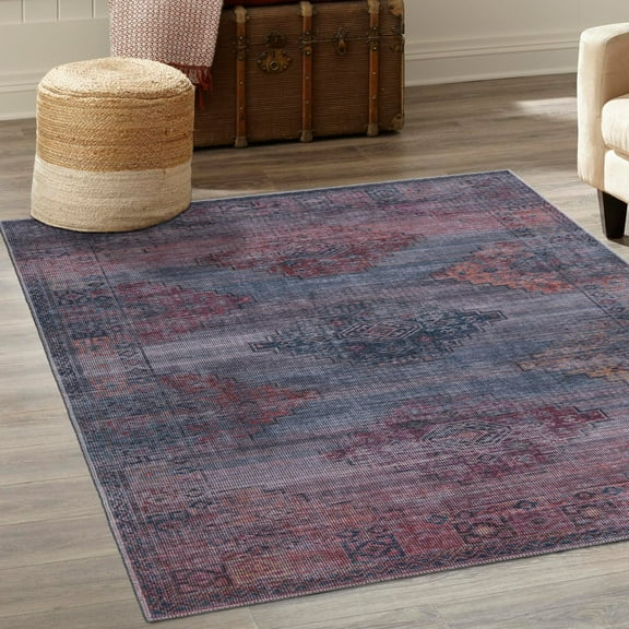 Unique Loom Sisu Collection Area Rug - Goa (5' 3" x 8' Rectangle Antique Blue/Gray)