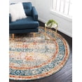 thumbnail image 1 of Unique Loom Gondola Rosso Rug , 3' 3" x 3' 3" ,Blue, 1 of 6