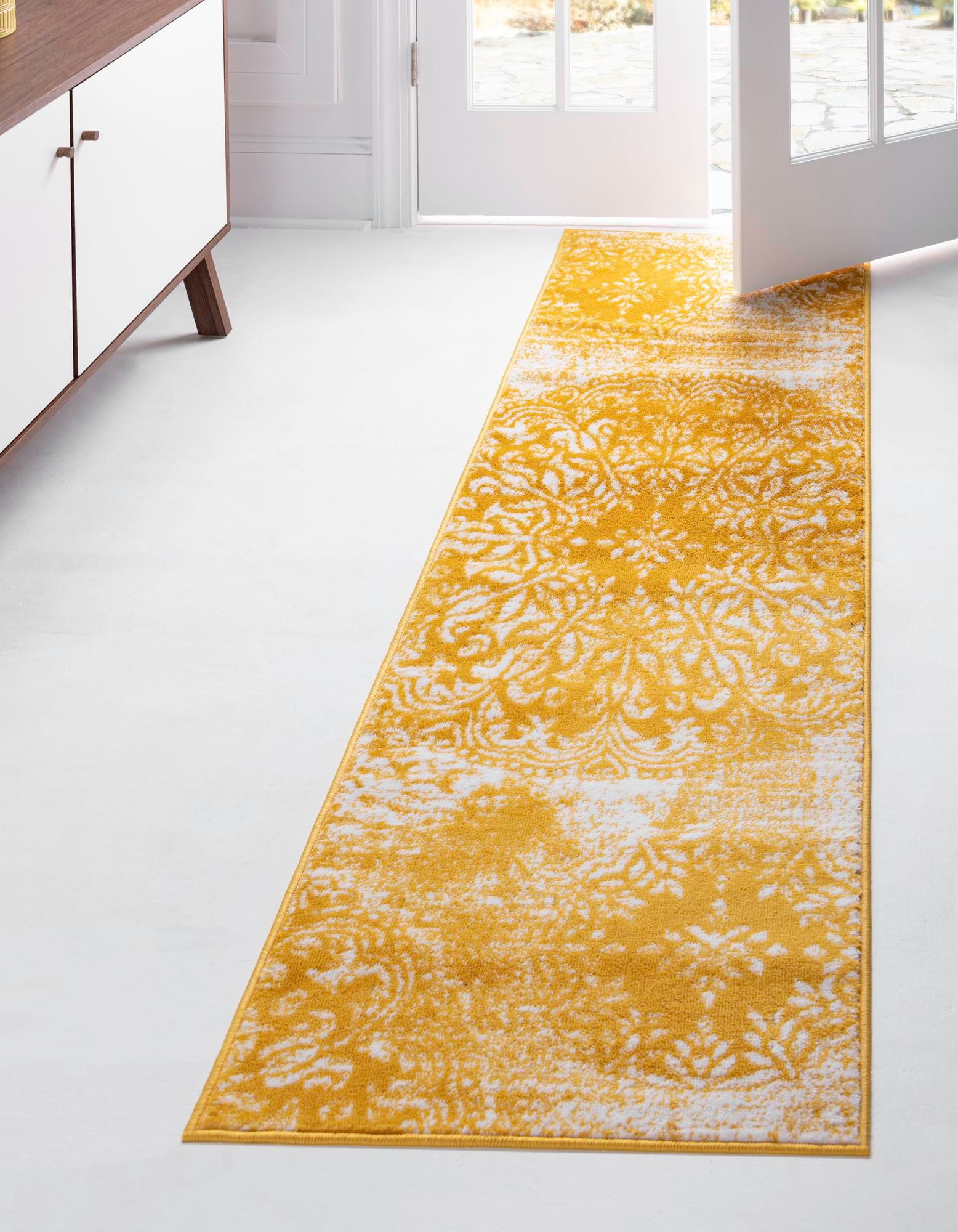 Unique Loom Grand Sofia Rug , 2' 0" x 13' 1" ,Yellow