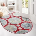 thumbnail image 1 of Unique Loom Paragon Collection Area Rug - Grayson (5' 5" x 8' Oval Red/Ivory), 1 of 7