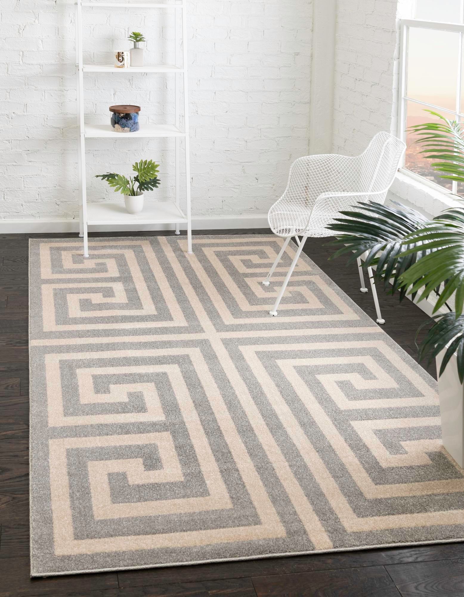 Unique Loom Greek Key Athens Vintage Geometric Area Rug or Runner