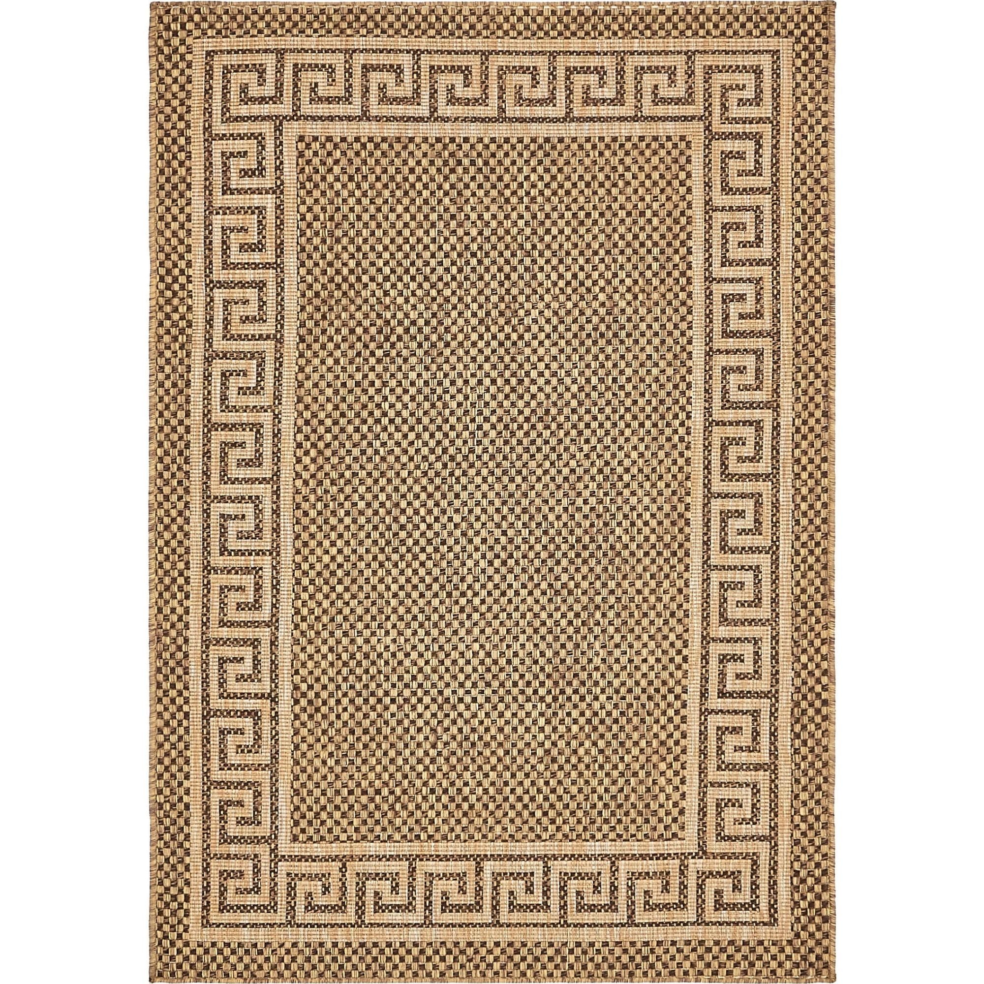 Unique Loom Outdoor Greek Key Area Rug - 2'2 x 3' - Gray