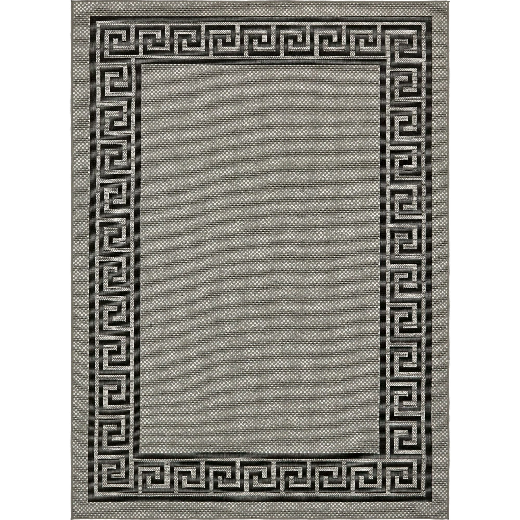 Unique Loom Greek Key Outdoor Contemporary Geometric Area Rug or Runner