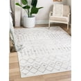 thumbnail image 1 of Unique Loom Gypsy Bohemian Trellis Rug Pearl/Gray 6' 1" x 9' Rectangle Tribal Bohemian Perfect For Living Room Bed Room Dining Room Office, 1 of 6