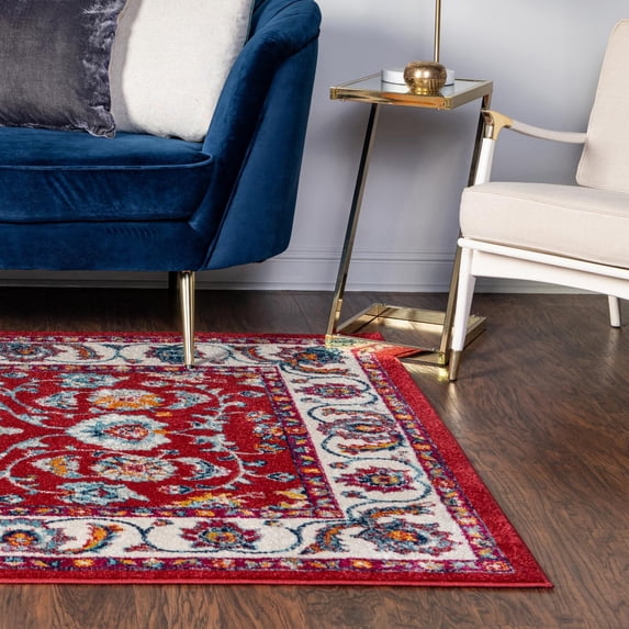 Unique Loom Aurelia Collection Area Rug - Hadrian (9' x 12' Rectangle Magenta/Blue)