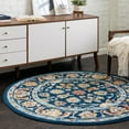 thumbnail image 1 of Unique Loom Aurelia Collection Area Rug - Hadrian (3' Round Navy Blue/Light Blue), 1 of 7