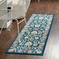 thumbnail image 1 of Unique Loom Aurelia Collection Area Rug - Hadrian (2' 7" x 12' Runner Navy Blue/Light Blue), 1 of 7