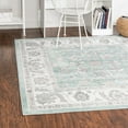thumbnail image 1 of Unique Loom Aurelia Collection Area Rug - Hadrian (6' Square Aqua/Gray), 1 of 7