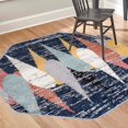 thumbnail image 1 of Unique Loom Tagine Collection Area Rug - Hafida (5' 3" Octagon Blue/Gray), 1 of 7