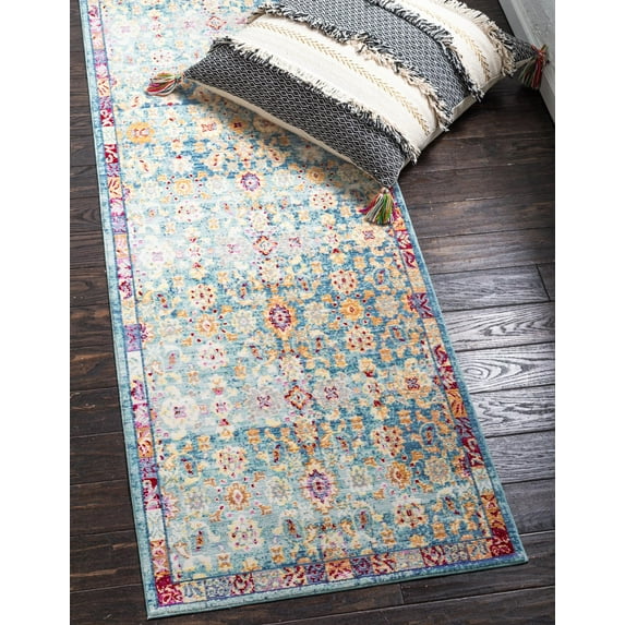 Unique Loom Harmony Austin Rug , 2' 7" x 9' 10" ,Blue