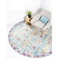thumbnail image 1 of Unique Loom Austin Collection Area Rug - Harmony (8' Round Blue/Gold), 1 of 7