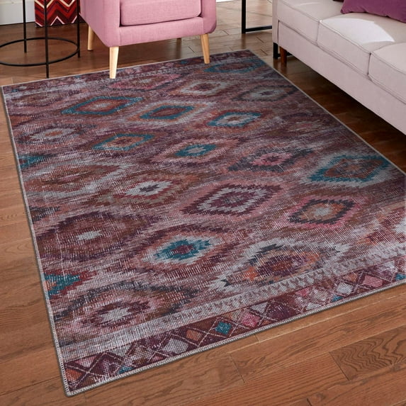 Unique Loom Sisu Collection Area Rug - Haryana (2' x 3' Rectangle Terracotta/Brown)