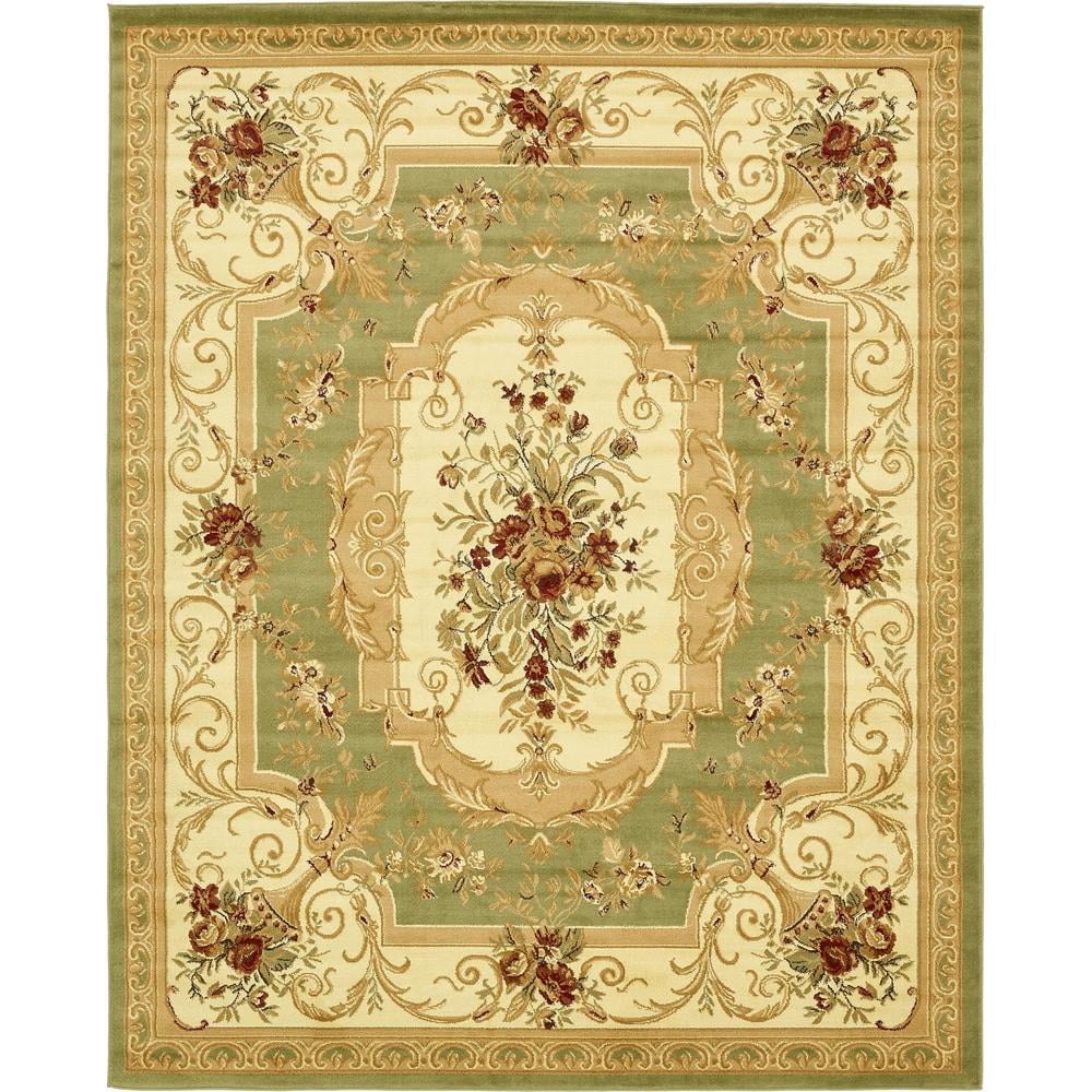 Unique Loom Henry Versailles Rug, Green (8' 0 x 10' 0)
