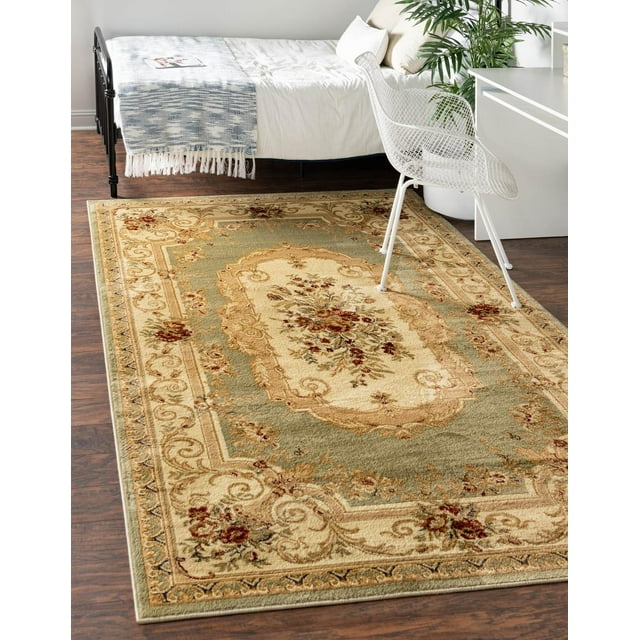 Unique Loom Henry Versailles Rug Green/Cream 2' 2" x 3' 1" Rectangle