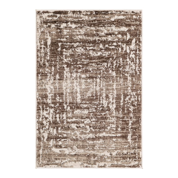 Unique Loom Hermitage Collection Area Rug - Armor (2' x 3' Rectangle Chocolate Brown/Black)
