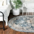 thumbnail image 1 of Unique Loom Highbury Collection Area Rug - Jester (7' 10" x 10' Oval Blue/Beige), 1 of 5