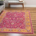 thumbnail image 1 of Unique Loom Medina Collection Area Rug - Hijaz (2' 2" x 3' Rectangle Berry Pink/Green), 1 of 7