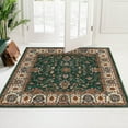 thumbnail image 1 of Unique Loom Medina Collection Area Rug - Hijaz (5' 3" Square Emerald Green/Ivory), 1 of 7
