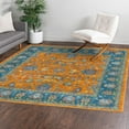 thumbnail image 1 of Unique Loom Medina Collection Area Rug - Hijaz (7' 10" Square Sunshine Yellow/Blue), 1 of 6