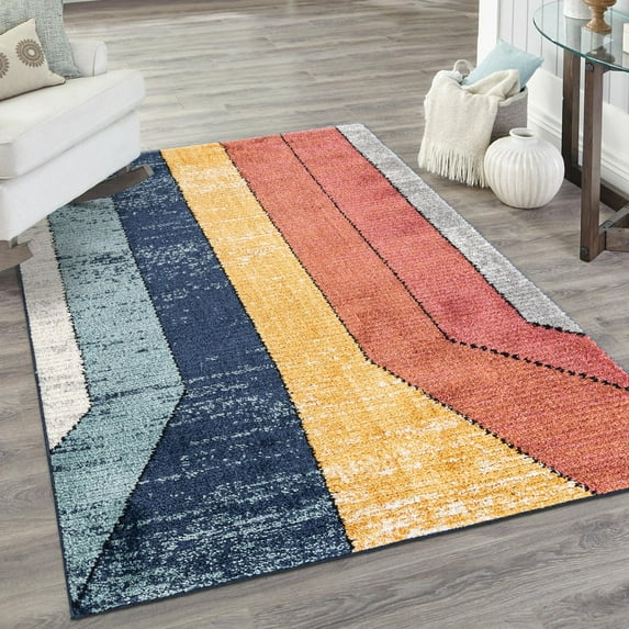 Unique Loom Tagine Collection Area Rug - Hinda (9' 10" x 13' Rectangle Multi/Black)