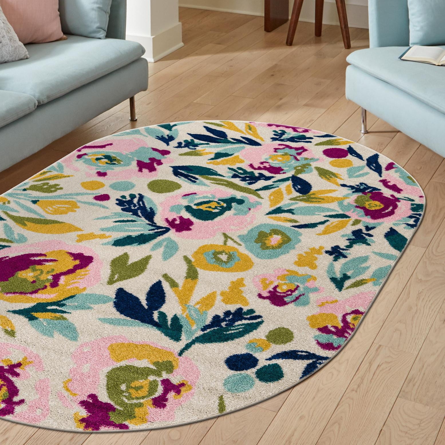 Unique Loom Bloom Collection Area Rug - Hyacinth (5' 3