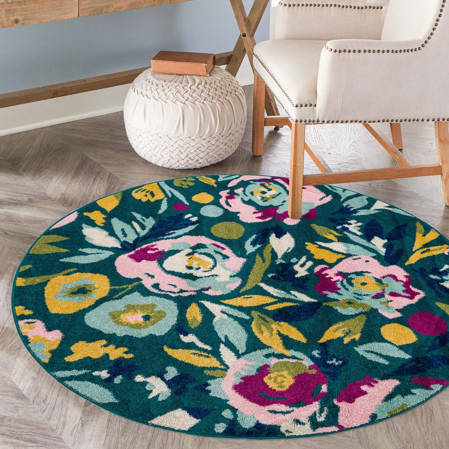 Unique Loom Bloom Collection Area Rug - Hyacinth (5' 3