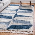 thumbnail image 1 of Unique Loom Hygge Shag Collection Area Rug - Balanced (8' x 10' Rectangle Blue/Ivory), 1 of 6