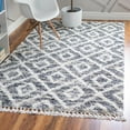 thumbnail image 1 of Unique Loom Hygge Shag Collection Area Rug - Diamond (5' 1" x 8' Rectangle Gray/Beige), 1 of 7