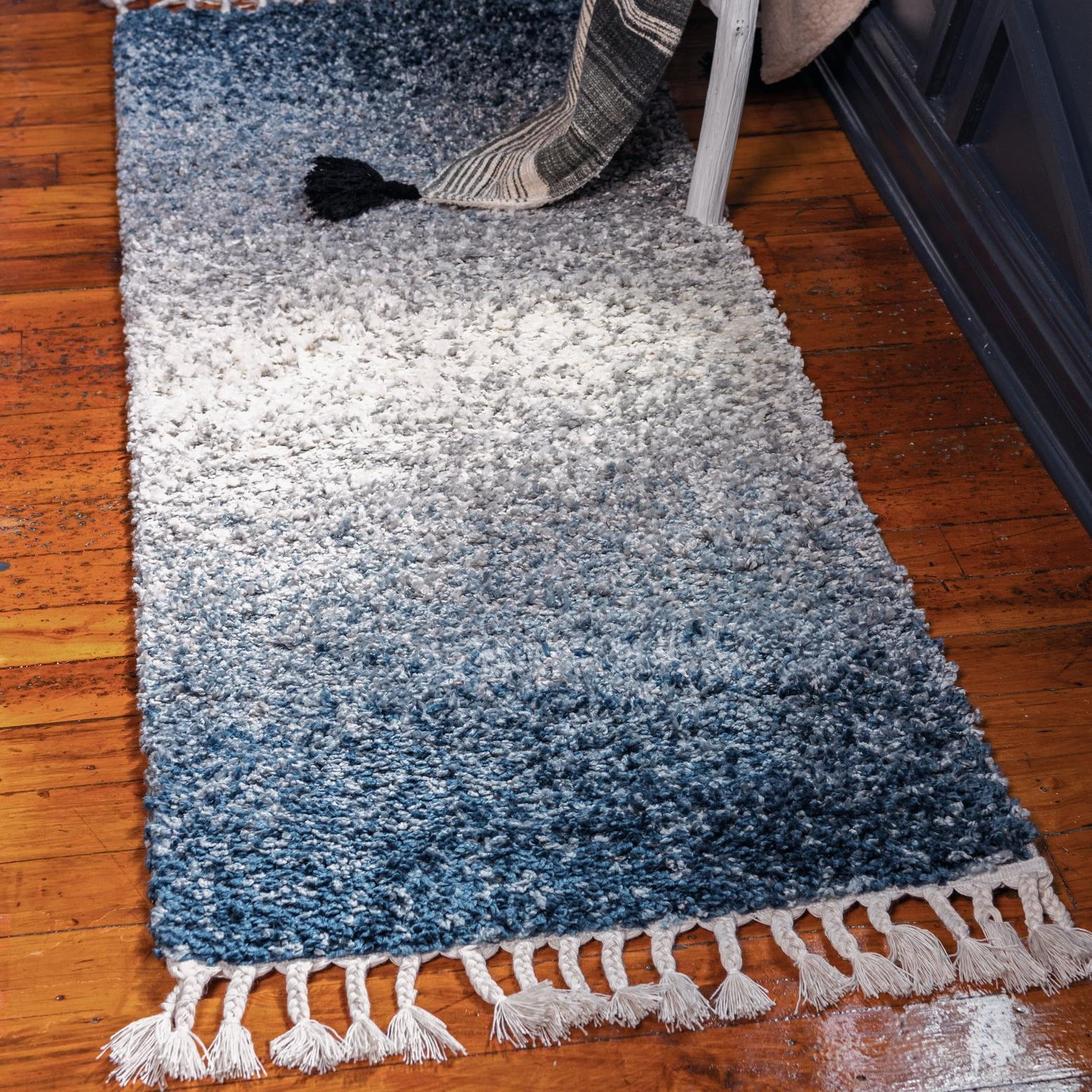 Unique Loom Hygge Shag Collection Area Rug - Gradient (2' 7