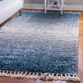 thumbnail image 1 of Unique Loom Hygge Shag Collection Area Rug - Gradient (5' 1" x 8' Rectangle Blue/Beige), 1 of 7