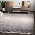 thumbnail image 1 of Unique Loom Hygge Shag Collection Area Rug - Gradient (8' Square Gray/Beige), 1 of 7