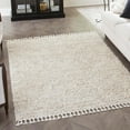 thumbnail image 1 of Unique Loom Hygge Shag Collection Area Rug - Misty (5' 1" x 8' Rectangle Ivory/Beige), 1 of 6