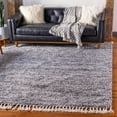 thumbnail image 1 of Unique Loom Hygge Shag Collection Area Rug - Misty (8' Square Gray/Beige), 1 of 7