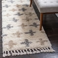 thumbnail image 1 of Unique Loom Hygge Shag Collection Area Rug - Positive (2' 7" x 8' 2" Runner Ivory/Beige), 1 of 6